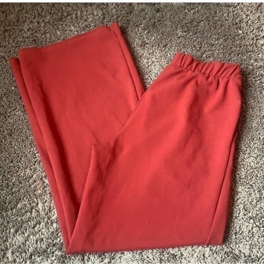LA Gypsy Red Palazzo High rise Pleeted Pants